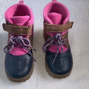 Carter's Pink and Navy Kids Boots size 11